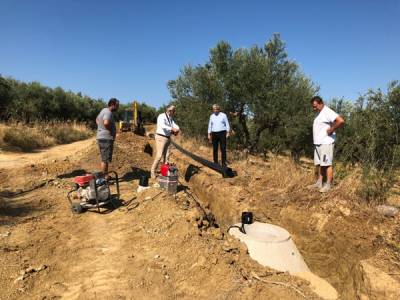 Ολοκληρώνεται το αρδευτικό δίκτυο Χανδρινού - Πλατανόβρυσης