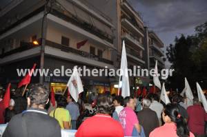 Η αντιφασιστική πορεία στα γραφεία της Χρυσής Αυγής στην Καλαμάτα  (βίντεο)