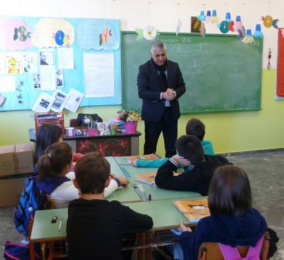 Ο Καφαντάρης στο 1ο Δημοτικό Πύλου 