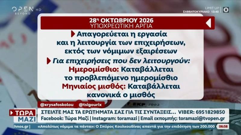 Πώς αμοίβεται η εορτή της 28ης Οκτωβρίου