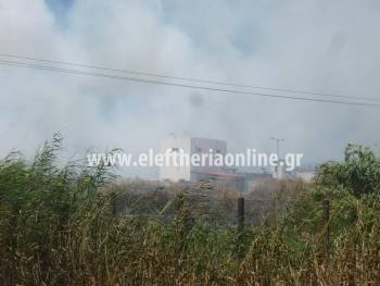 Φωτιά κοντά στο Βιολογικό της Καλαμάτας (βίντεο και φωτογραφίες)