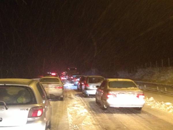 Ανακοίνωση του Μορέα για τη χιονόπτωση στον αυτοκινητόδρομο