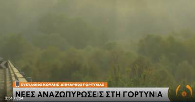 Δυνάμεις της Πυροσβεστικής επιχειρούν συνεχώς στο μέτωπο της φωτιάς