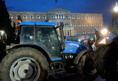 Αγρότες από την Τριφυλία στο συλλαλητήριο στην Αθήνα