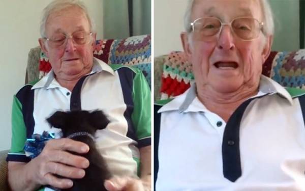 Συγκινητικό βίντεο: Παππούς παίρνει για δώρο γενεθλίων ένα κουτάβι και βάζει τα κλάματα!