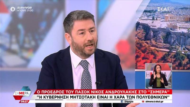 Ανδρουλάκης: Κάθε ψήφος στη ΝΔ είναι στήριξη στο κόμμα της λιτότητας (βίντεο)