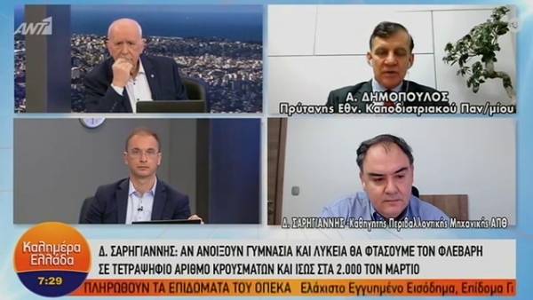 Σαρηγιάννης: Τετραψήφιος αριθμός κρουσμάτων τον Φεβρουάριο - 2.000 κρούσματα μέχρι τα μέσα Μαρτίου (Βίντεο)