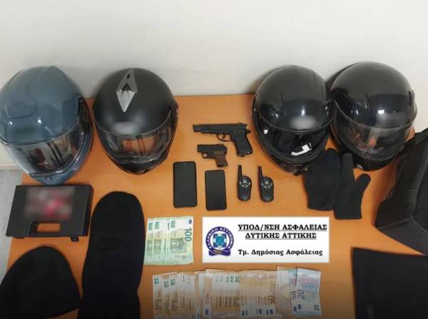 Τρεις συλλήψεις για ένοπλες ληστείες σε καταστήματα στη Δυτική Αττική