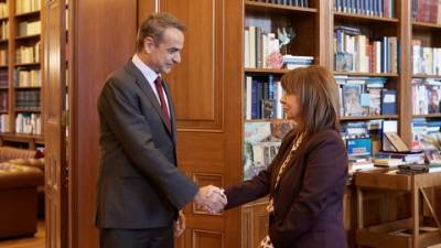 Στην Πρόεδρο της Δημοκρατίας σήμερα ο Κυριάκος Μητσοτάκης