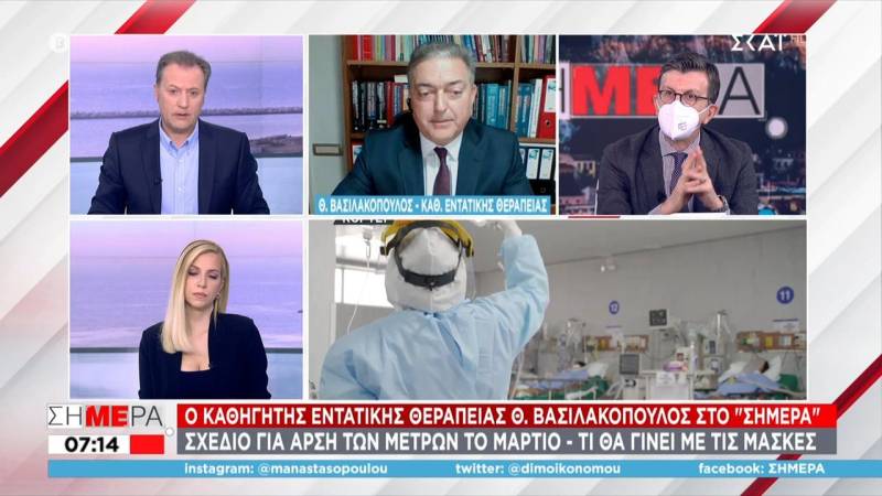 Βασιλακόπουλος: Εκτόνωση του κύματος κοντά στο Πάσχα - «Όχι» σε άρση μέτρων για ανεμβολίαστους (Βίντεο)