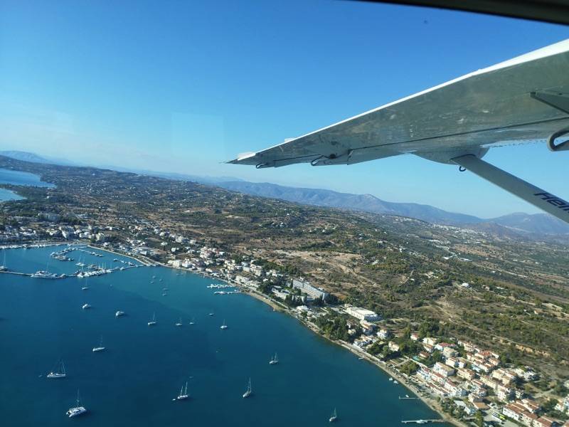 Η πρώτη δοκιμαστική πτήση υδροπλάνου στην Ερμιόνη - Στο πλάνο η σύνδεσή της και με την Καλαμάτα