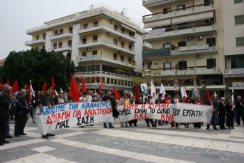 Η συγκέντρωση του ΠΑΜΕ για την Εργατική Πρωτομαγιά 