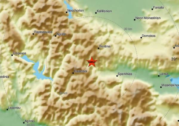 Σεισμός 3,3 Ρίχτερ κοντά στο Καρπενήσι