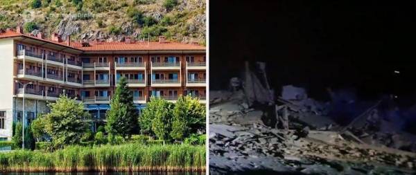 Καστοριά: Ισχυρή έκρηξη ισοπέδωσε μεγάλο ξενοδοχείο (Βίντεο)