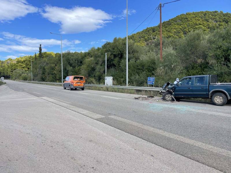 Τροχαίο στην εθνική Κυπαρισσίας - Πύργου στην Ελαία