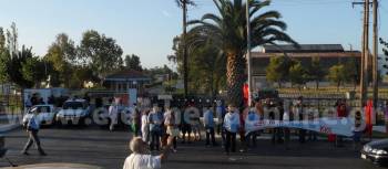 Μηχανοκίνητη πορεία κατά του πολέμου από το ΚΚΕ στο αεροδρόμιο της Καλαμάτας (βίντεο)
