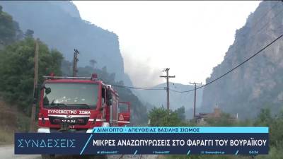 Στο Φαράγγι του Βουραϊκού οι φλόγες