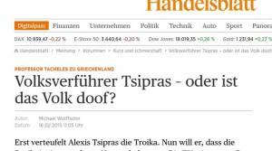 Προσβλητικό άρθρο από την Handelsbaltt: Ο ελληνικός λαός είναι… ηλίθιος!