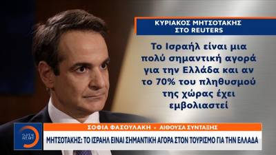 Μητσοτάκης στο Reuters: Θα τα πάμε πολύ καλύτερα στον τουρισμό φέτος (Βίντεο)