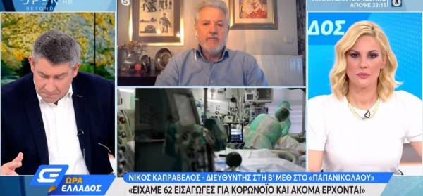 Καπραβέλος: Δεν έχουμε πού να βάλουμε ασθενείς, το Πάσχα μπορεί να φέρει έκρηξη κρουσμάτων