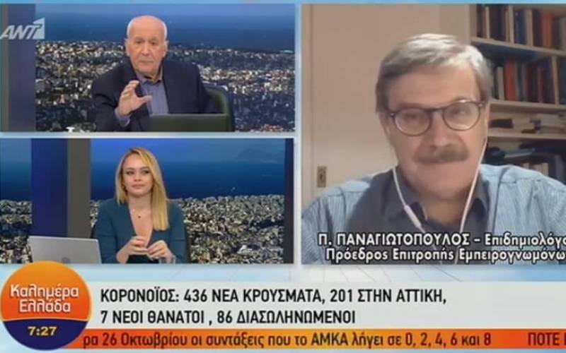 Καθηγητής Παναγιωτόπουλος: Είμαστε στο όριο για ανεξέλεγκτη κατάσταση - Υπό συζήτηση νέα μέτρα