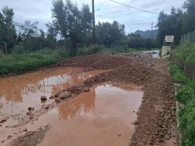 Δήμος Καλαμάτας: Ζημιές στο οδικό δίκτυο Κοινοτήτων λόγω της κακοκαιρίας