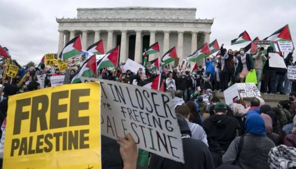Διαδήλωση υπέρ της Παλαιστίνης στην Ουάσιγκτον