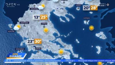 Καιρός 23/07/2026: Σημαντική πτώση του υδράργυρου