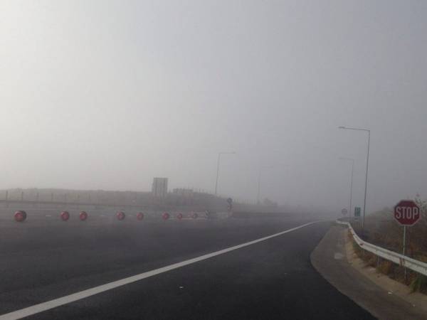 Πυκνή ομίχλη απο την Μεγαλόπολη μέχρι την Καλαμάτα (φωτογραφίες)
