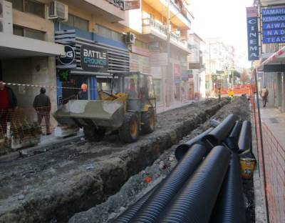 Ξεκίνησε ο αγωγός όμβριων στην Ιατροπούλου