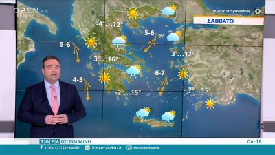 Καιρός 15/01/2022: Βελτιωμένος καιρός και μικρή άνοδος θερμοκρασίας