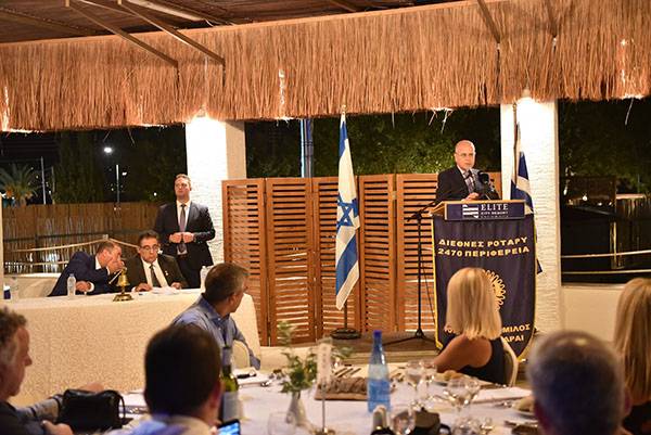 Ο πρέσβης του Ισραήλ σε εκδήλωση του Ροταριανού Ομίλου Καλαμάτας