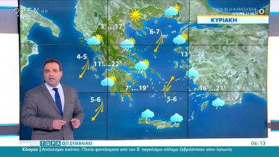Καιρός: Κυριακή με βροχές και καταιγίδες σε αρκετές περιοχές της χώρας (Βίντεο)