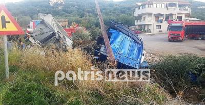 Νεκρός σε τροχαίο 24χρονος οδηγός νταλίκας στην ΕΟ Κυπαρισσίας - Πύργου (Φωτογραφίες)