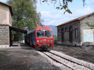 Τρένο στη γραμμή Καλαμάτα - Μεσσήνη για το πανηγύρι