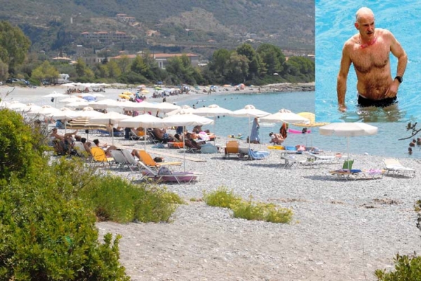 Μικρές διακοπές με κολύμπι και κανό  - Με ψευδώνυμο στην  Καρδαμύλη ο πρωθυπουργός