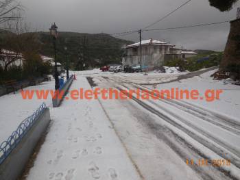 Χαλάζι σαν... χιόνι έπεσε στη Χρυσοκελλαριά (φωτογραφίες)