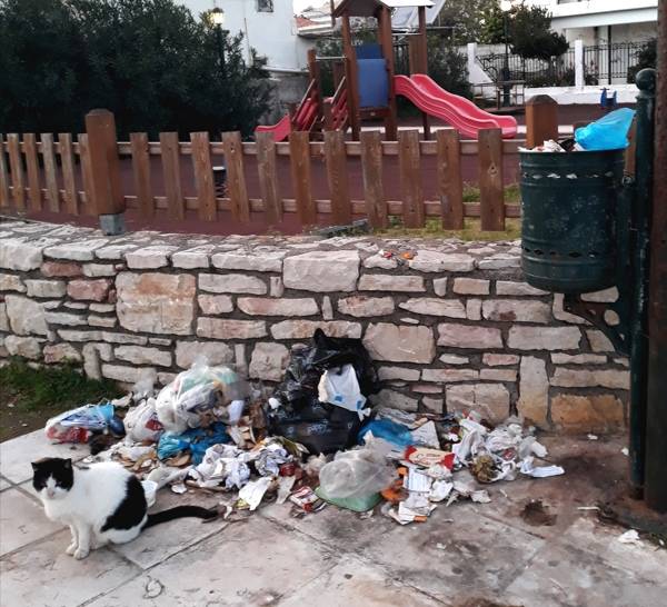 Διαμαρτυρία για σκουπίδια στη Φοινικούντα