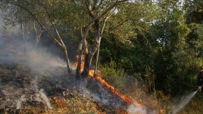 Χωρίς ενεργό μέτωπο η φωτιά στην Κάλυμνο