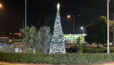 Βιοτεχνικό Πάρκο Καλαμάτας: Φωταγωγήθηκε το δέντρο της Διοκλής ΑΕ