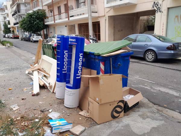 Πρόβλημα με την ανακύκλωση στο κέντρο της Καλαμάτας