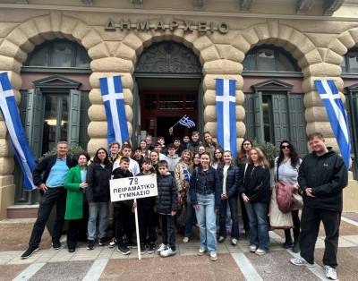 Επίσκεψη μαθητών του Wilhelmsgymnasium München στο Ιστορικό Δημαρχείο Καλαμάτας
