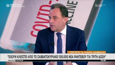 Πιστοποιητικό εμβολιασμού: Ανοιχτό το ενδεχόμενο να έχει «ημερομηνία λήξης» λέει ο Γιώργος Γεωργαντάς (Βίντεο)