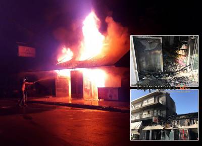 Μεσσηνία: Πυρκαγιά κατέστρεψε ολοσχερώς σούπερ μάρκετ στο Μάραθο