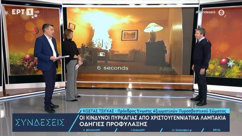 Οι κίνδυνοι πυρκαγιάς από χριστουγεννιάτικα λαμπάκια (βίντεο)