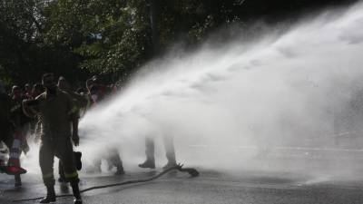 Επεισόδια με την αστυνομία στη συγκέντρωση των πυροσβεστών (βίντεο)