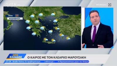 Καιρός 25/11/2025: Eντονα άστατες οι καιρικές συνθήκες