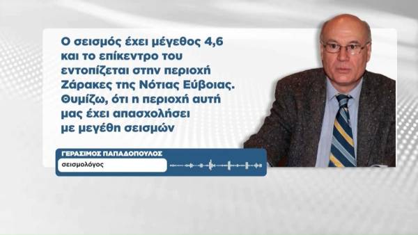O Γεράσιμος Παπαδόπουλος για τον σεισμό στην Εύβοια