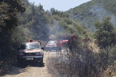 Σε ύφεση η φωτιά στο Σουληνάρι