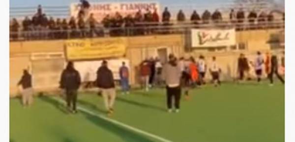 Δύο συλλήψεις μετά από επεισόδια σε ερασιτεχνικό αγώνα ποδοσφαίρου (βίντεο)